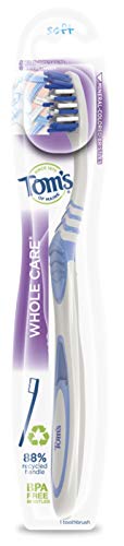 Tom's of Maine Whole Care Toothbrush - Soft Bristles, 80% Recycled Handle - Natural Ingredients