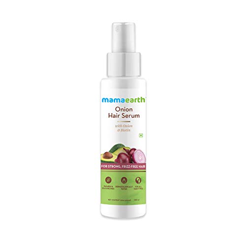 Mamaearth Onion Hair Serum - Frizz Control, Strengthens Hair, Natural Ingredients - 3.38 Fl Oz