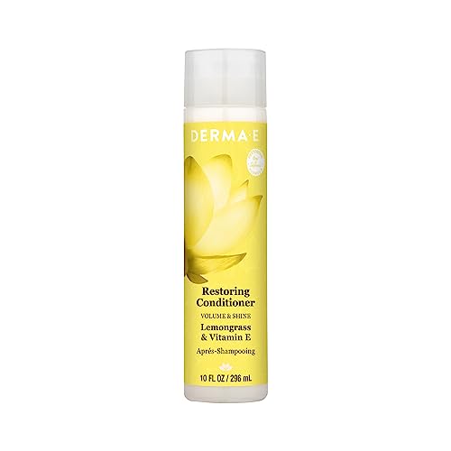 Derma E Restoring Conditioner - Nourishing Volume & Shine with Lemongrass & Vitamin E - 10oz