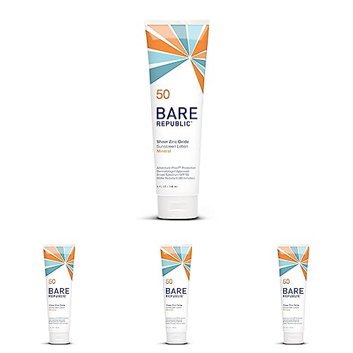 Bare Republic Mineral Sunscreen SPF 50 - Broad Spectrum Protection, Vanilla Coco Scent - 5 Fl Oz