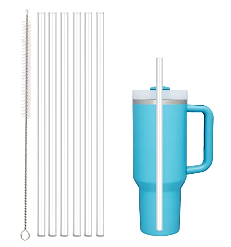 Durable Replacement Straws for Stanley Tumblers - BPA-Free, Reusable, 6 Pack with Brush