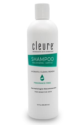 Cleure Hypoallergenic Shampoo - Gentle, Moisturizing Formula for Sensitive Scalp & Hair - 12oz