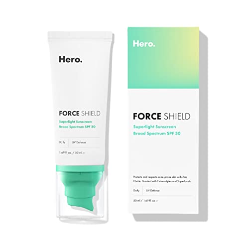 Hero Cosmetics Sunscreen - SPF 30 for Acne-Prone Skin, Zinc Oxide, Reef Safe - 50 ml