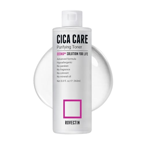 [Rovectin] CICA Care Purifying Toner - Soothes Sensitive Skin with Calamine & Extracts - 8.8 Fl. oz