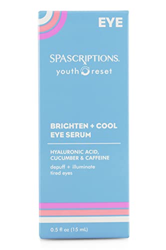 Youth Reset Eye Serum - Depuffs & Brightens with Cucumber, Caffeine, Hyaluronic Acid - 0.5 fl oz