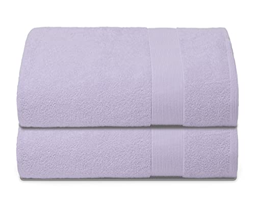 Belizzi Home Premium Cotton Bath Sheets - Ultra Soft, Absorbent, Natural, 2-Pack - 35x70