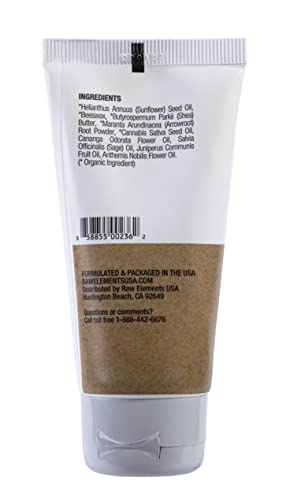 Raw Elements Body Lotion - Rejuvenate Dry Skin with Shea Butter & Hemp, 1.8oz Bio-Resin Tube