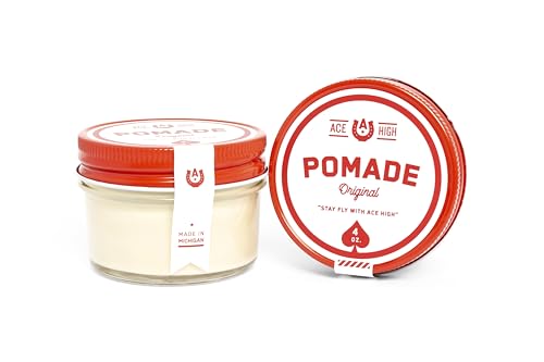 Ace High Pomade 2-Pack - Medium to Strong Hold, Natural Shine, Water-Based - 4oz Each