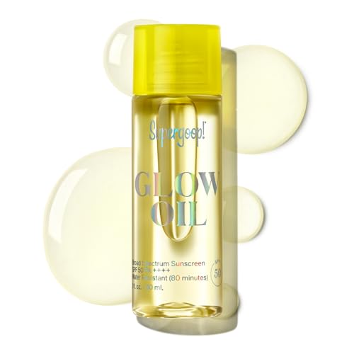 Supergoop! Glow Oil - Hydrating SPF 50, Nourishing with Marigold & Grape Seed Extracts - 1.0 fl oz