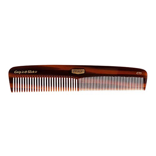 Uppercut Deluxe Pocket Comb - Durable Plant-Based Material, Dual Width for All Hair Types