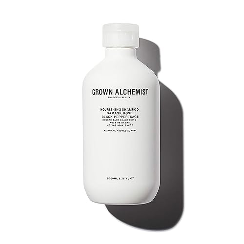 Grown Alchemist Nourishing Shampoo - Boosts Volume, Hydrates Hair, Damask Rose & Sage - 200ml