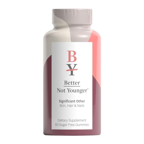 Better Not Younger Hair Supplement - Boost Hair, Skin & Nail Health - Sugar-Free Gummies 60ct