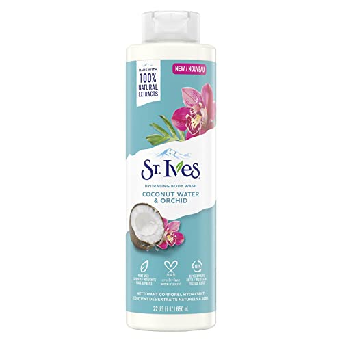 St. Ives Hydrating Body Wash - 100% Natural Coconut Water & Orchid, Paraben-Free - 22oz