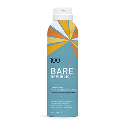 Bare Republic Sunscreen Spray SPF 100 - Water Resistant, Vitamin E Infused - 6 Fl Oz