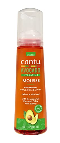 Cantu Hair Mousse - Hydration & Definition with Avocado Oil, Cruelty-Free - 8.4 fl oz