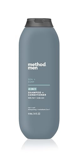 Method Men 2-in-1 Shampoo & Conditioner - Plant-Based Cleansers, Argan & Jojoba Oil - 14oz