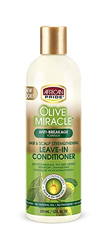 African Pride Leave-In Conditioner - Moisture Sealing, Nourishing Olive & Tea Tree Oils - 12oz