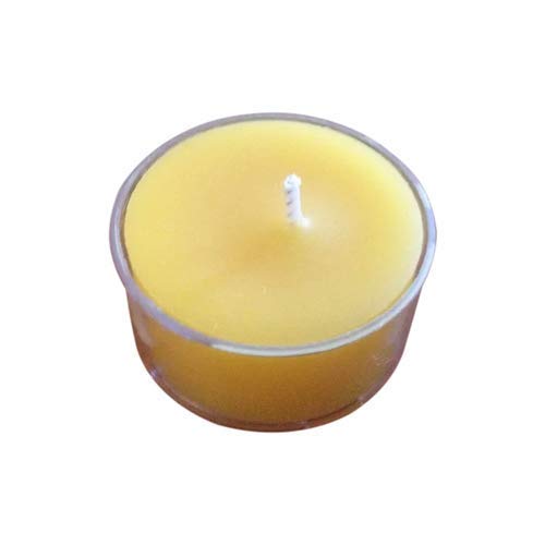 Pure Raw Natural Beeswax Tea Light Candles - Warm Glow, Clean Burn, 150 Count