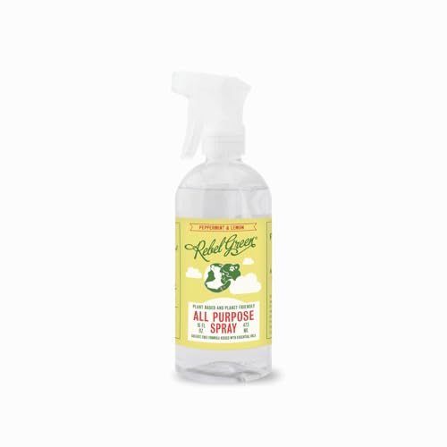 Rebel Green All Purpose Cleaner - Plant-Based, Kid & Pet Safe - Peppermint & Lemon, 16oz