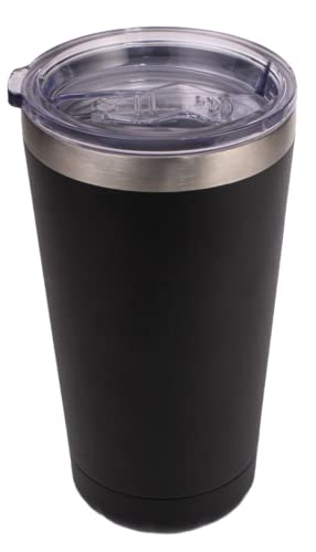 Earth Ethical Insulated Tumbler - Keeps Drinks Hot/Cold, BPA-Free Stainless Steel - 20oz (Black)