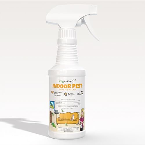 BugPursuit Pest Control Spray - Fast-Acting, Plant-Based Formula, Safe for Pets & Family - 16oz