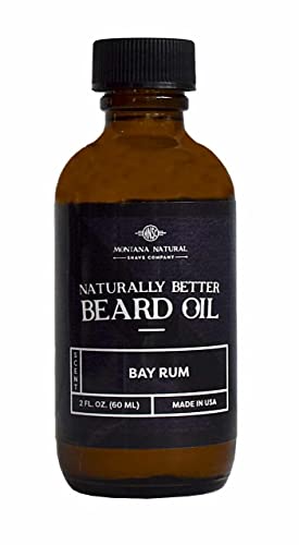 MNSC Bay Rum Beard Oil - Softens & Strengthens, Hypoallergenic, All-Natural - 2oz