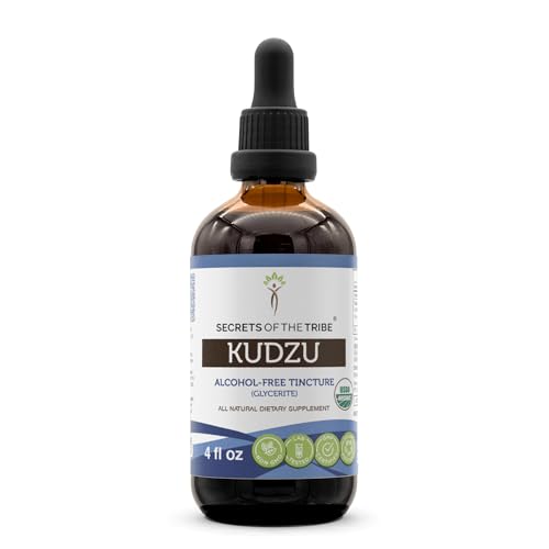 Secrets of the Tribe Kudzu Herbal Supplement - High-Potency, USDA Organic, Alcohol-Free - 4oz