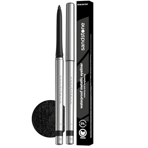 Sandstone Scandinavia Black Eyeliner - Hypoallergenic, Waterproof, Vegan, Long-Lasting - 0.04oz