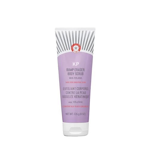 First Aid Beauty Body Scrub - Exfoliates & Smooths Skin, 10% AHA, Dermatologist Tested - 8 oz