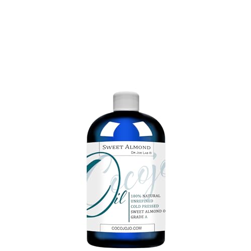 Dr Joe Lab Sweet Almond Oil - Nourishes & Moisturizes Skin, Hair, and Nails - 4 oz Pure Cold Pressed