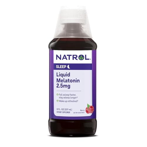 Natrol Liquid Melatonin 2.5mg - Supports Restful Sleep, Berry Flavor - 8 Fl Oz, 23 Day Supply