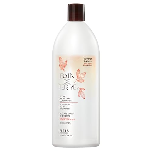 Bain de Terre Coconut Papaya Conditioner - Ultra Hydrating, Paraben-Free, Vegan - 33.8 Fl Oz