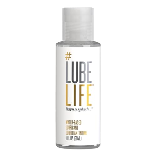 LubeLife Water-Based Personal Lubricant - Non-Staining, Vegan, Toy Compatible - 2 Fl Oz