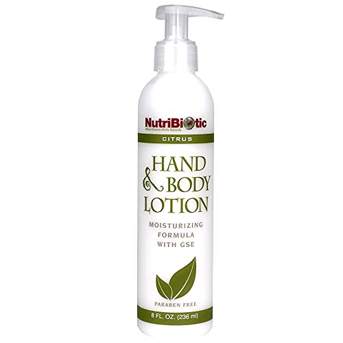 NutriBiotic Body Lotion - Gentle Moisturizing with Grapefruit Seed Extract, Citrus Scent - 8 Fl Oz