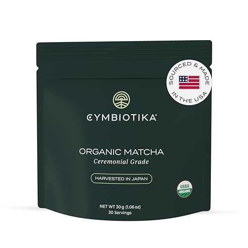 CYMBIOTIKA Japanese Organic Matcha Powder - Energy & Antioxidants, Gluten Free, 30 Servings