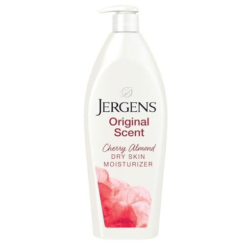 Jergens Body Lotion - Long-Lasting Hydration, Cherry Almond Essence, Lightweight - 21 oz