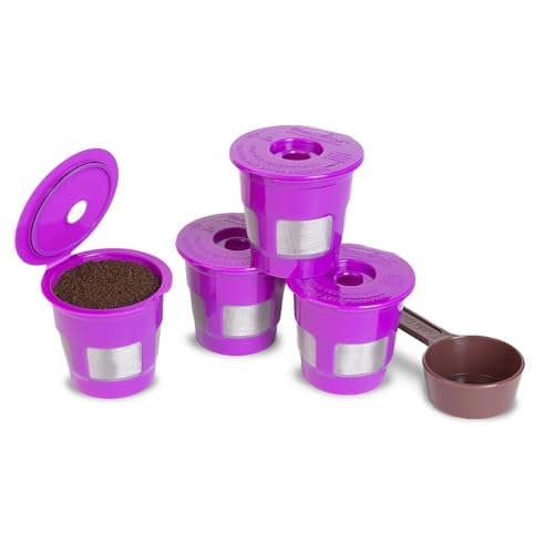 Perfect Pod Reusable Coffee Pod Filter - 4 BPA-Free Capsules & Scoop, Compatible with Keurig