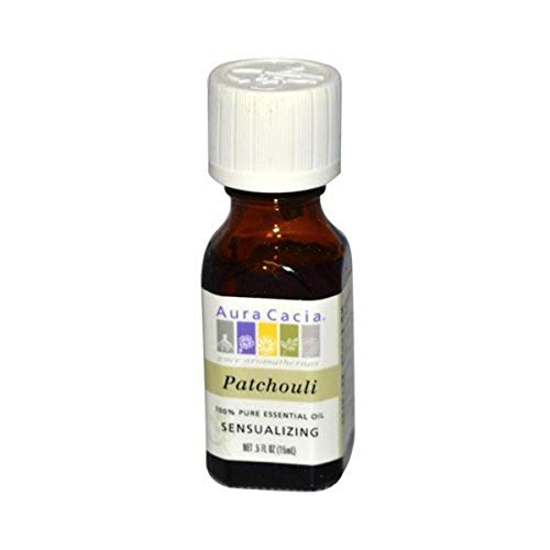 Aura Cacia Patchouli Essential Oil - Relaxes Body, Soothes Mind, 100% Authentic - 0.5oz