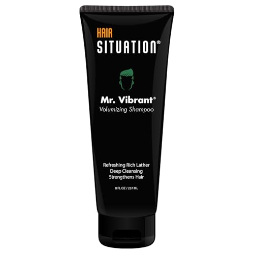 Mr. Vibrant Volumizing Shampoo - Thickens and Strengthens Hair, DHT Blocker Treatment - 8 FL Oz