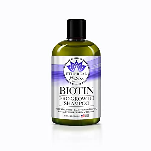 Ethereal Nature Biotin Pro-Growth Shampoo - Strengthens & Promotes Healthy Hair Growth - 12oz