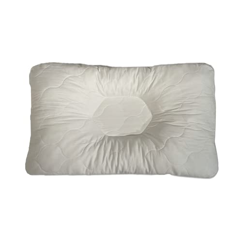 Sleep & Beyond Natural Wool Pillow - Neck & Spine Support, Washable Cotton Case - Queen