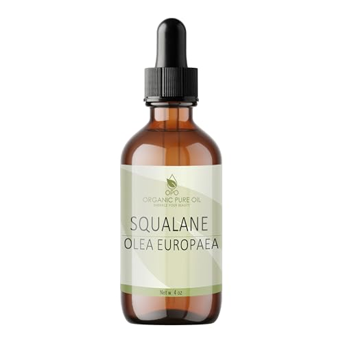 Pure Squalane Oil - Ultra Hydrating, Plant-Derived, Vegan, Non-GMO - 4 oz Glass Dropper