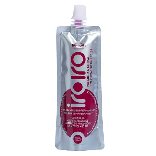 IROIRO Premium Hair Dye - Nourishing Color, 95% Natural Ingredients, Yuzu-Cranberry Scent - 4oz