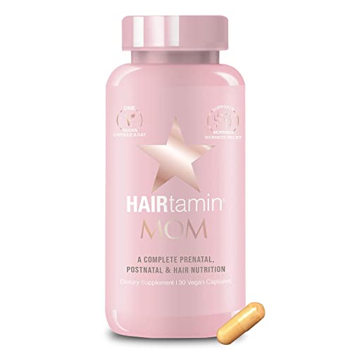 HAIRtamin MOM Prenatal & Postnatal Multivitamin - Supports Healthy Hair & Pregnancy - 30 Capsules