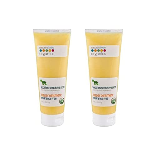 Nature's Baby Organics Diaper Cream - Organic Skin Soothing, Vegan, 3oz (2 Pack)