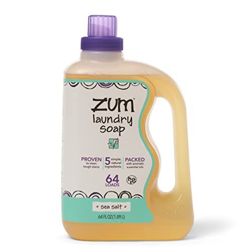 Indigo Wild Zum Clean Laundry Soap - Plant-Based, Natural Ingredients & Sea Salt Scent - 64oz