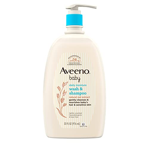 Aveeno Baby Shampoo & Body Wash - Nourishing Oat Extract, Hypoallergenic, Tear-Free - 33 fl. oz