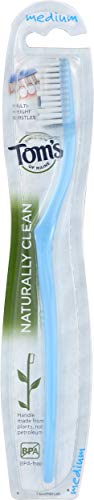 Tom's of Maine Toothbrush - Cleans Teeth & Gums, BPA-Free, 99% Plant-Based Handle - Medium