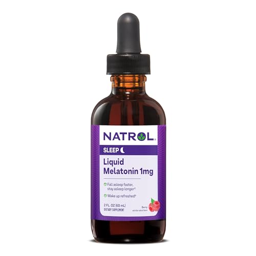 Natrol Sleep Liquid Melatonin - Vegetarian Nighttime Aid, Berry Flavor - 2 Fl Oz, 15 Servings