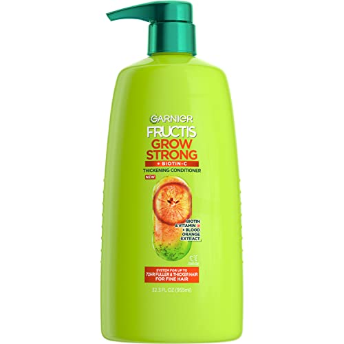 Garnier Fructis Thickening Conditioner - Boosts Volume, Biotin & Vitamin C - 32.3 Fl Oz